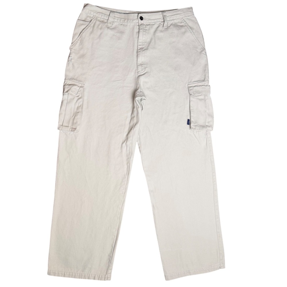Ocean Pacific Vintage 90's Cargo Pants Canvas Stone Wide Leg Skater Gorpcore 38